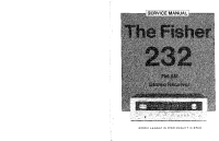 Fisher 232 - Service Manual